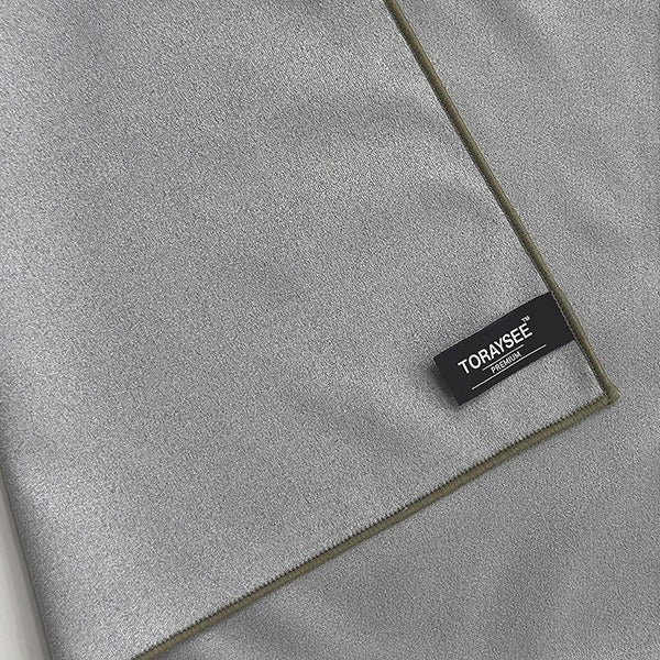 TORAYSEE Premium Microfiber Eyeglass Cleaning Cloth 28×19cm Grey