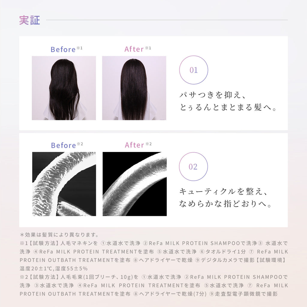 ReFa 牛奶蛋白WHITE系列 洗頭水/ 護髮素 Milk Protein WHITE LINE Shampoo/Treatment 500mL / 500g