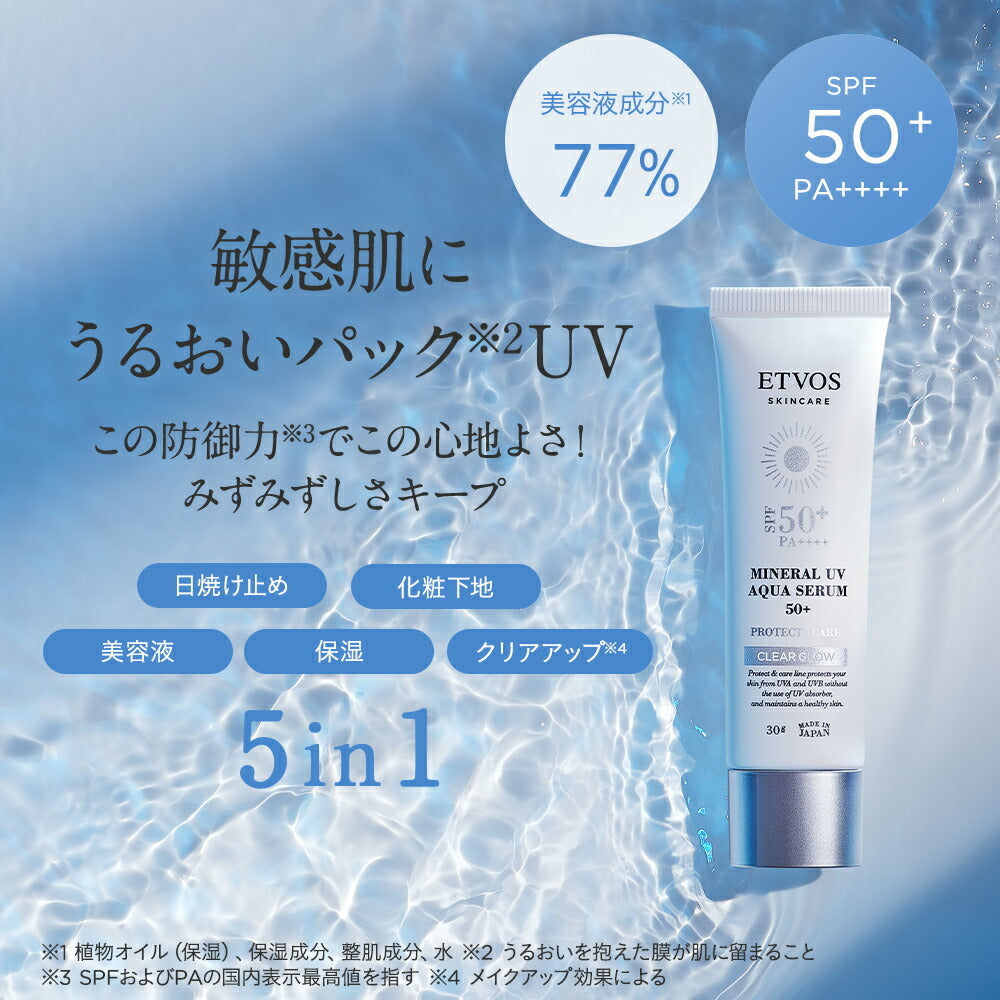 [三款可選] ETVOS 礦物UV水感精華 Mineral UV Aqua Serum 30g