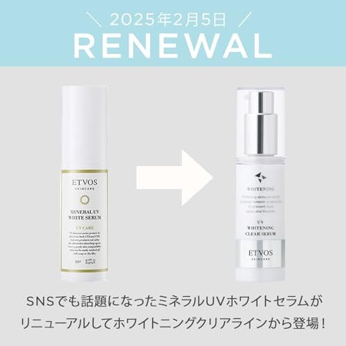 ETVOS 藥用UV 美白防曬液 SPF35 PA+++ Medicated UV Whitening Clear Serum 30ｍL