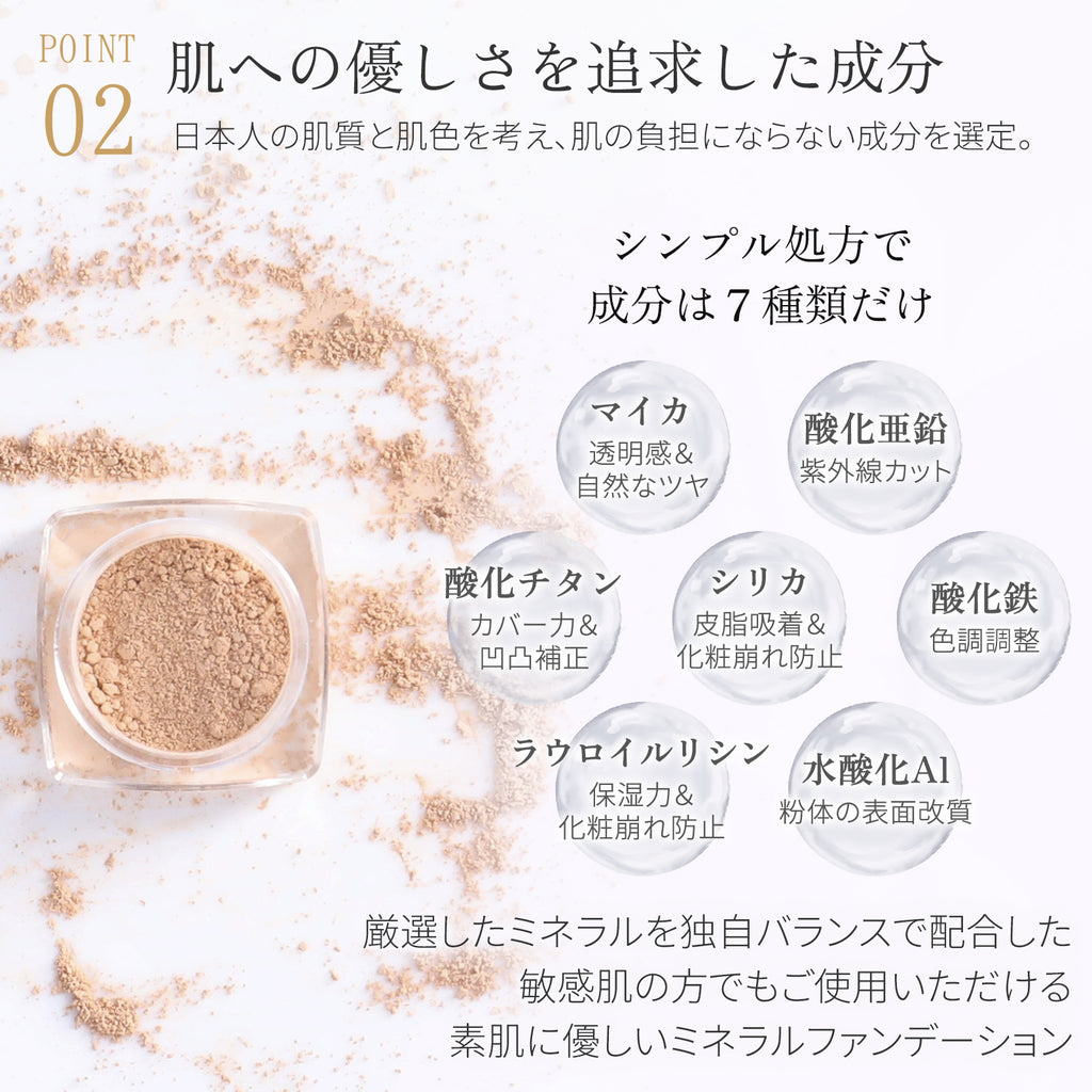 Rachel Wine 輕透礦物粉底 全配方 7 種成分